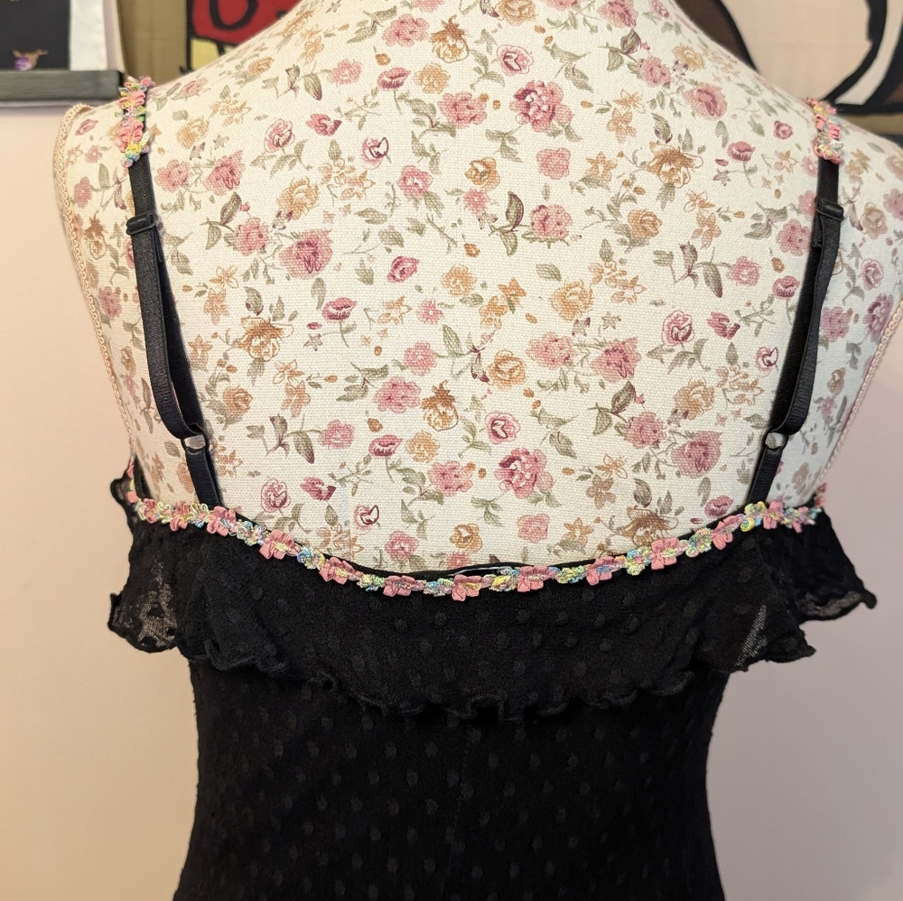 Vintage Betsey Johnson Swiss Dot Ruffled Dress - Picture 5 of 7